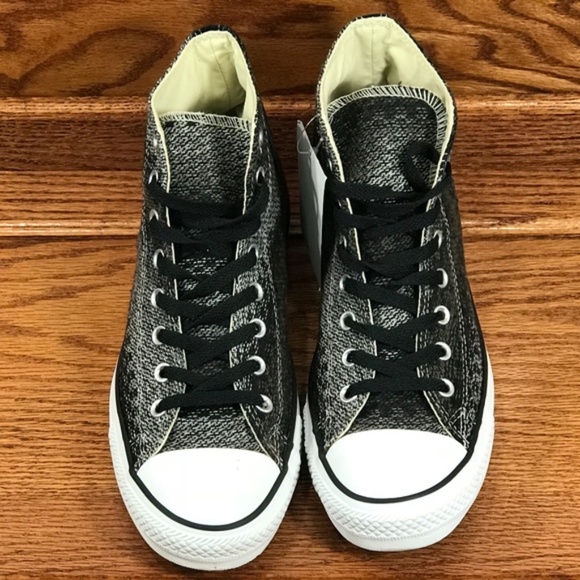 Converse CT‎ Chuck Taylor Hi Black White Shoes - Picture 4 of 8